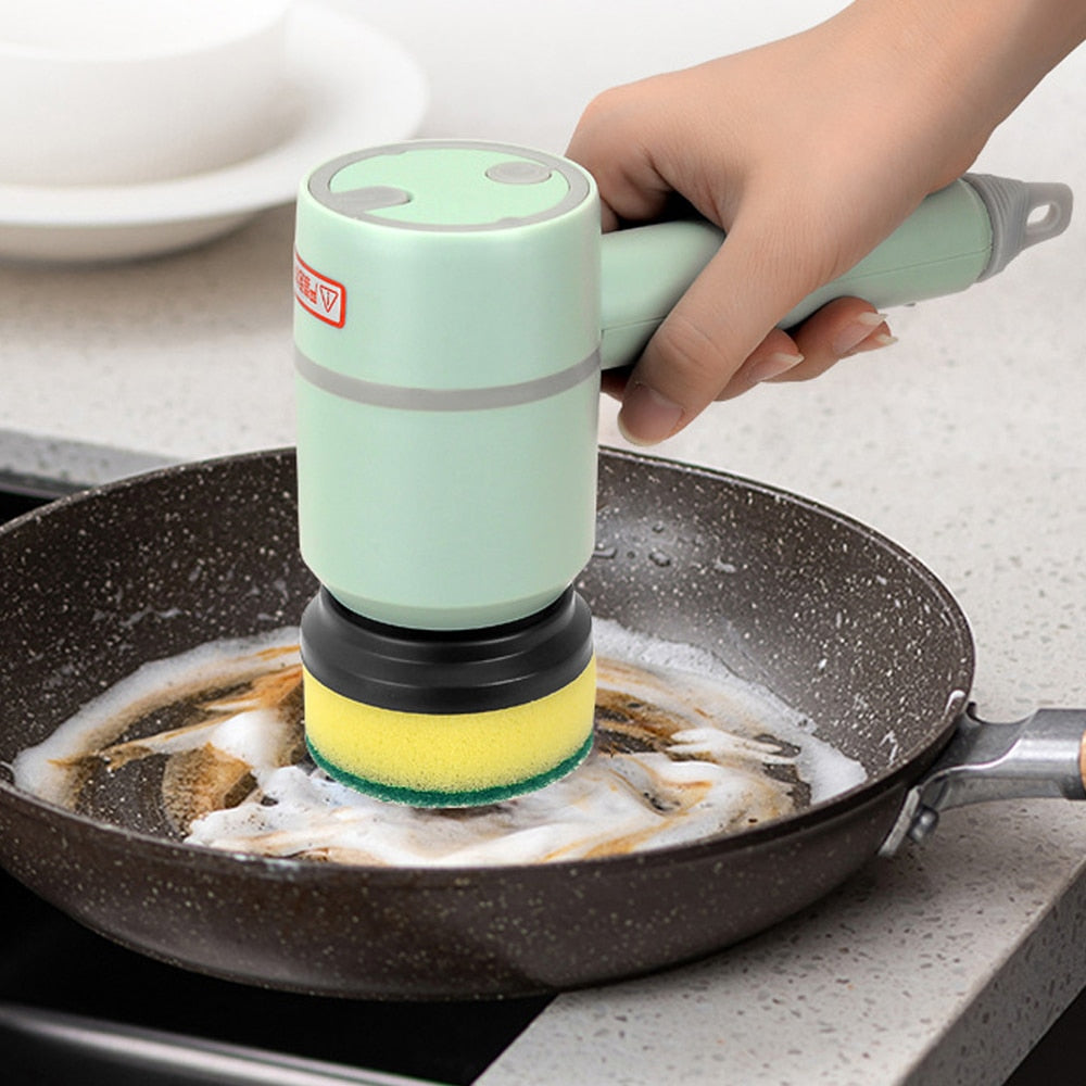 Electric Spin Cleaning Brush – 3 Brush Heads