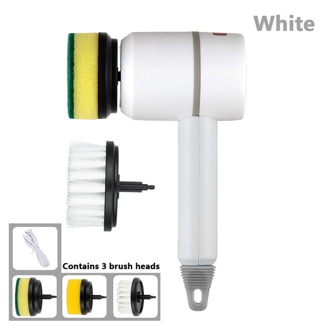 Electric Spin Cleaning Brush – 3 Brush Heads