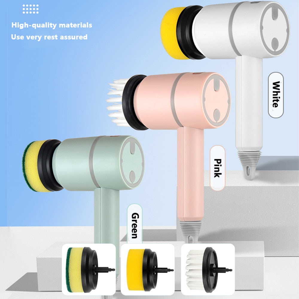 Electric Spin Cleaning Brush – 3 Brush Heads