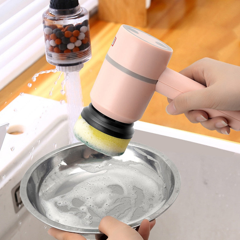 Electric Spin Cleaning Brush – 3 Brush Heads